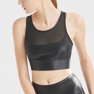 Navy workout out bra